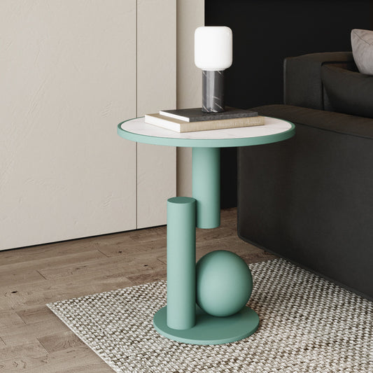 Mesa de Noche Minimalista de Hierro para Dormitorio