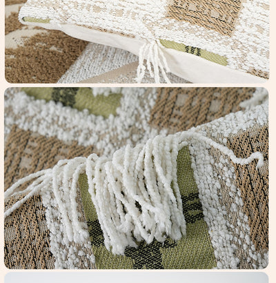 Sofá Moderno para Sala de Estar Crema con Cojines Decorativos - Image 12