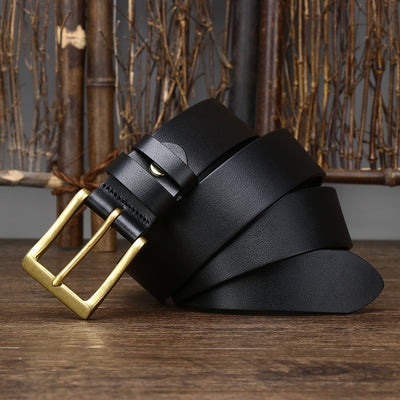 Cinturón de Cuero Premium con Hebilla Pin - Estilo Casual Minimalista - Image 12