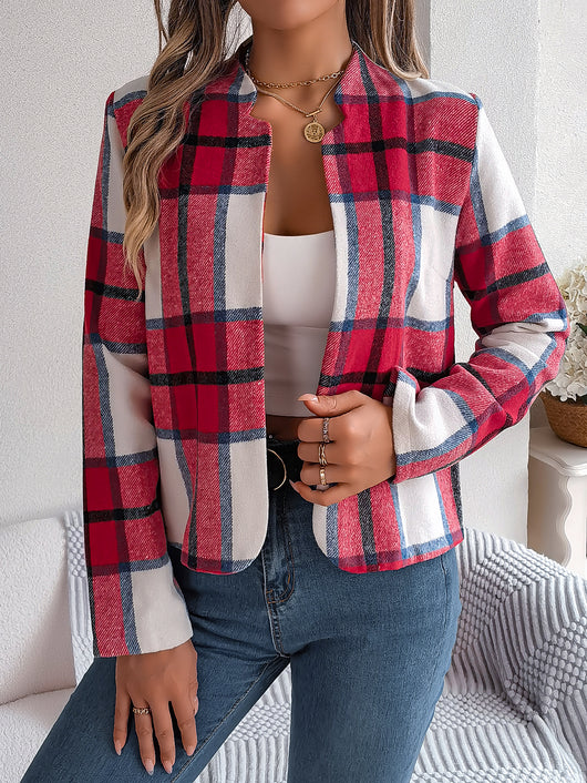 Conjunto de Tweed a Cuadros Manga Larga para Mujer - Image 26