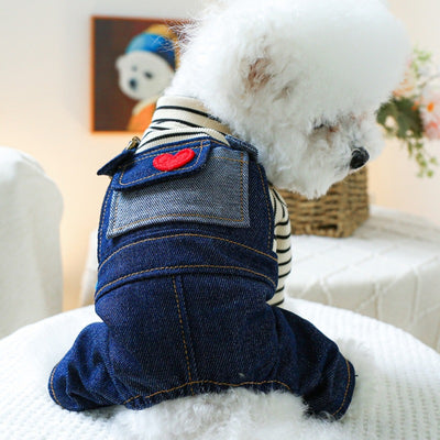 Pantalones Vaqueros Retro con Tirantes para Perros Pequeños y Medianos - Image 7