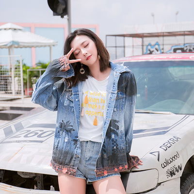 Chaqueta Denim Coco con Roturas Desgarradas - Image 17