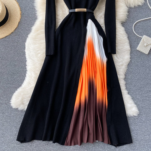 Vestido Elegante Hepburn con Pliegues y Cintura Ajustada - Image 6