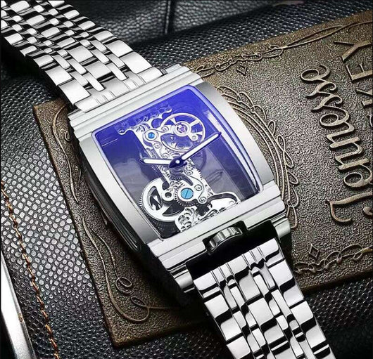 Reloj Mecánico para Hombre con Esfera Transparente y Resistencia al Agua - Image 9