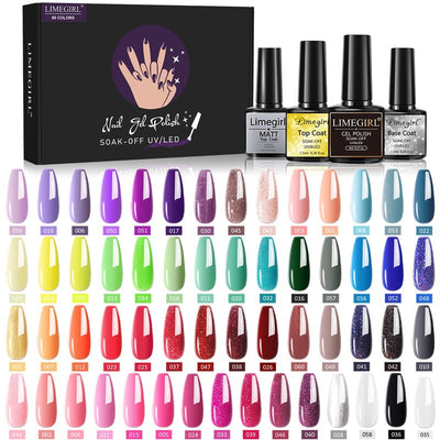 Set de 60 Colores de Esmalte de Uñas Removible con Adhesivo Funcional - Image 6