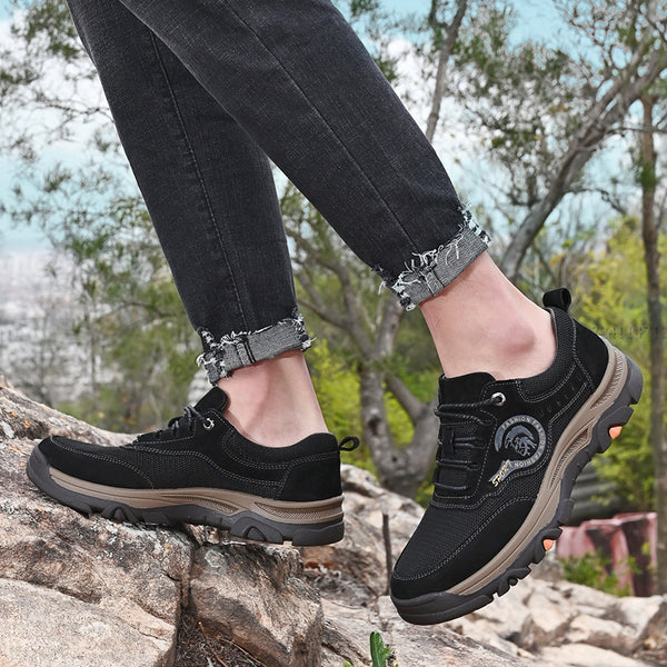 Zapatillas Deportivas Outdoor Talla Grande para Hombre en Cuero Premium
