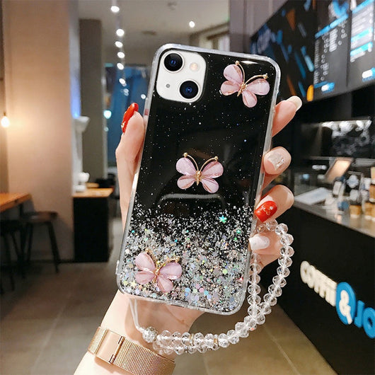 Funda para Teléfono con Mariposa Brillo Epoxi Suave - Image 11