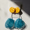 Women's Tulle Exaggerated Flower Stud Earrings B