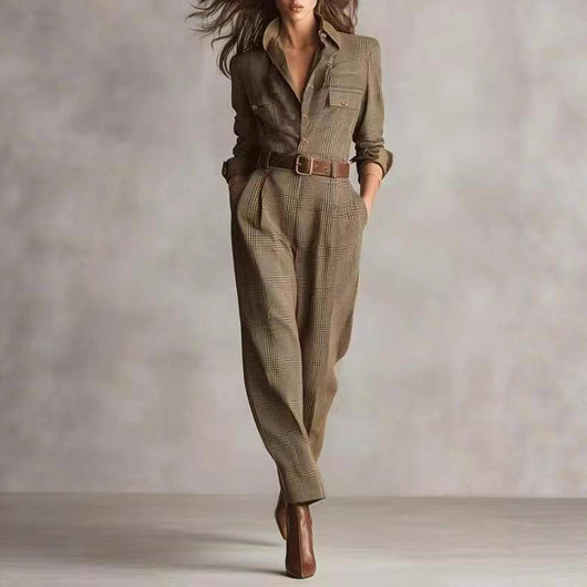 Jumpsuit Cuadrille Elegante para Primavera y Otoño - Image 4
