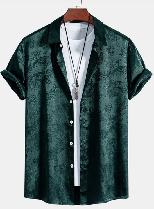 Camisa Suelta Estampada Moderna para Hombre - Image 6