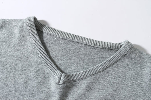 Suéter Base Layer Cuello V Manga Larga Estilo Europeo - Image 27