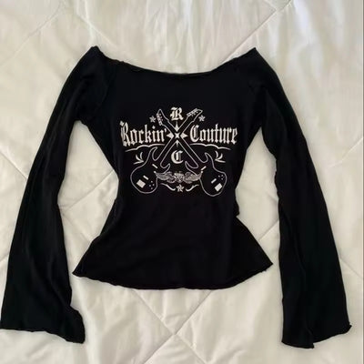 Blusa Larga Estampada Hombros Descubiertos Ajustada Efecto Reductor - Image 6