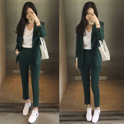 Traje Ejecutivo Coreano Primavera-Otoño para Entrevistas y Ocasiones Formales