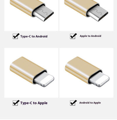 Adaptador Convertidor de Iluminación Micro USB a USB-C para Móviles - Image 15