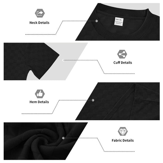 Conjunto de Playera y Shorts Casuales a Cuadros para Hombre - Image 39