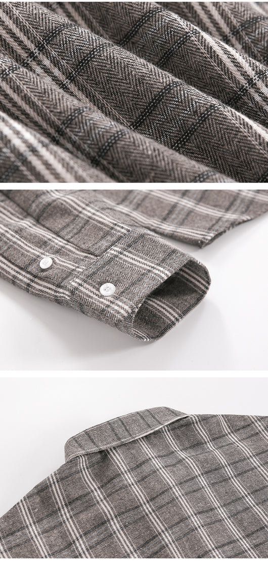 Camisa de Manga Larga Estilo Coreano para Hombre - Diseño Trendy Otoño - Image 14