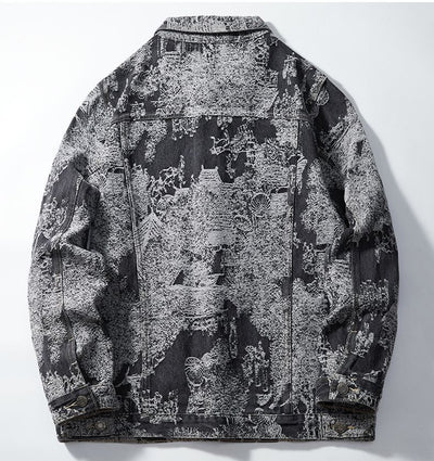 Chaqueta Denim Masculina Texturizada Estilo Americano para Primavera y Otoño - Image 10