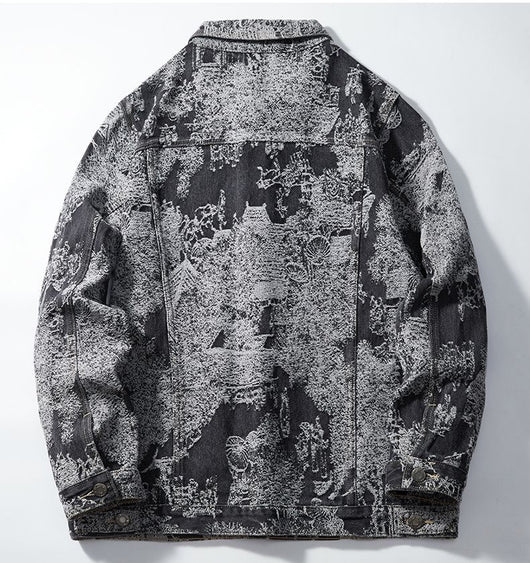 Chaqueta Denim Masculina Texturizada Estilo Americano para Primavera y Otoño - Image 10