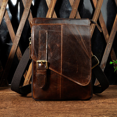 Bolsa de Cuero Premium Estilo Bandolera - Piel Vacuno Engrasada Primera Capa - Image 7