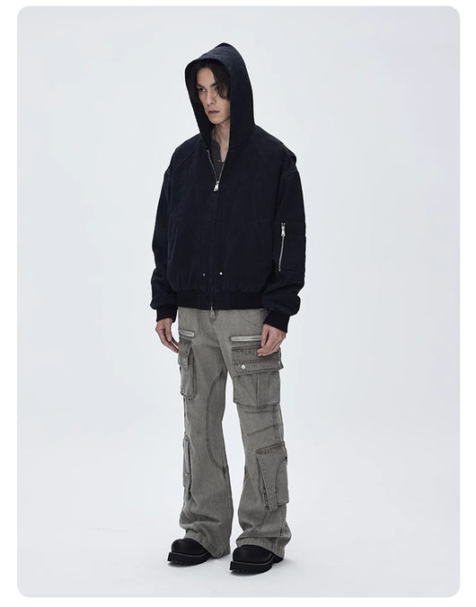 Chaqueta de Trabajo Pesada en Lona Lavada para Hombre - Image 9