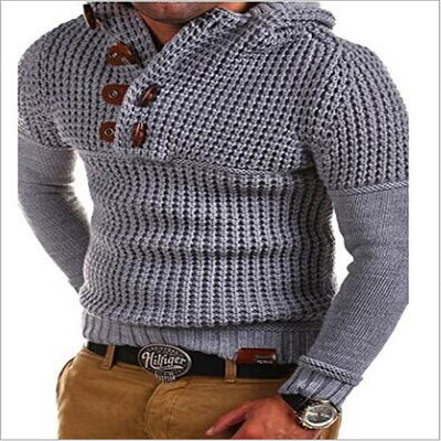Suéter Hoodie Doble Botonadura Manga Larga para Hombre - Image 8