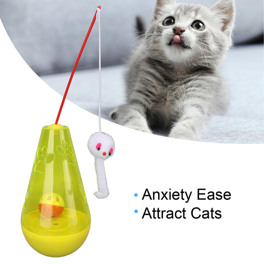 Juguete Interactivo para Gatos con Campana, Pelota y Ratón de Peluche - Image 7