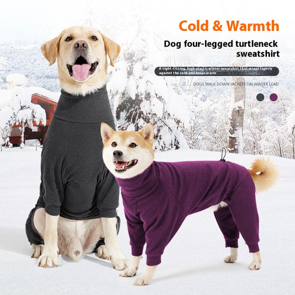 Abrigo Polar para Perros con Cuello Alto - Protección Térmica Completa