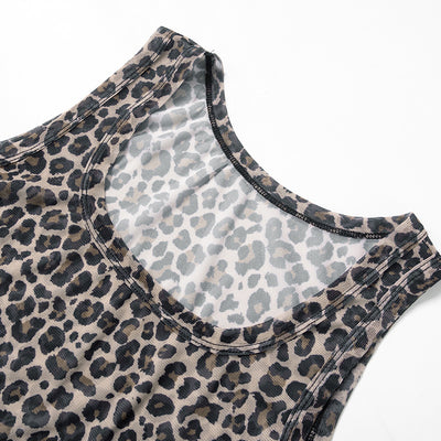 Blusa Estampado Leopardo sin Mangas - Casual Verano Mujer - Image 14