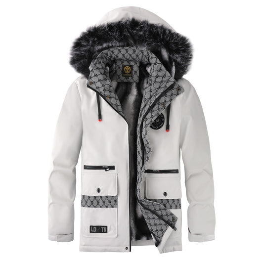 Chaqueta de Invierno para Hombre con Cuello de Pelo - Image 4