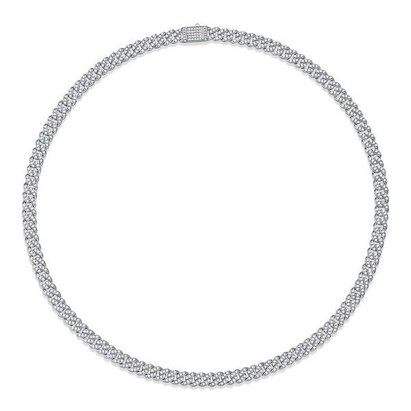 Cadena Cubana Moissanita Chapada en Oro y Plata - Image 4