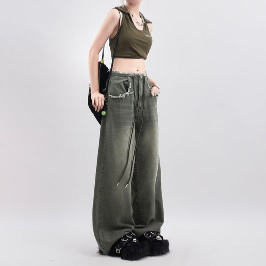 Jeans de Verano para Mujer con Dobladillo Deshilachado y Cintura Ajustable - Image 2