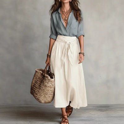 Conjunto de Falda y Blusa Casual para Mujer - Dos Piezas - Image 4