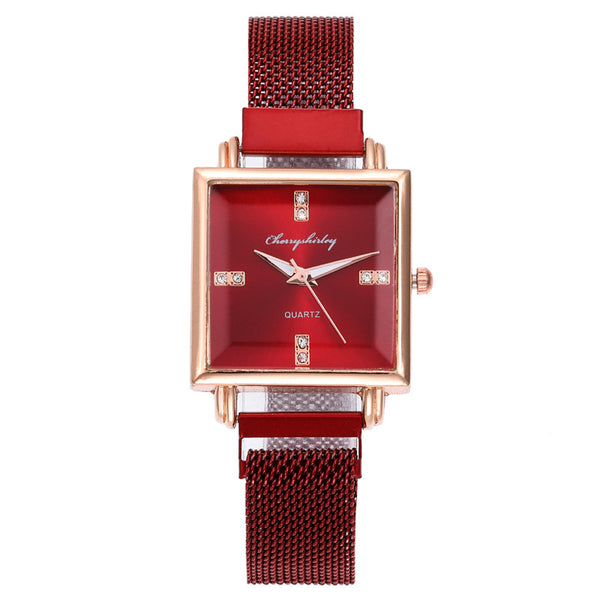 Reloj de Diamantes para Mujer con Cierre Magnético de Diseño Minimalista - Image 6