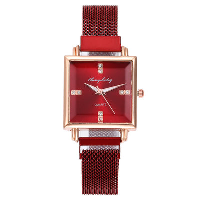 Reloj de Diamantes para Mujer con Cierre Magnético de Diseño Minimalista - Image 6