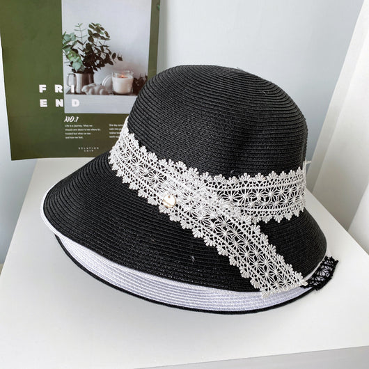Sombrero Pescador de Encaje con Protección Solar para Mujer - Verano