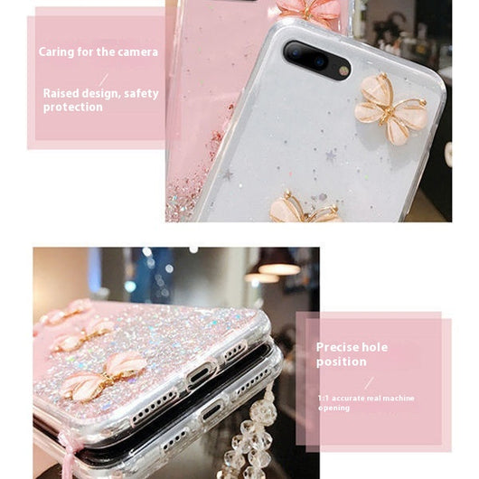 Funda para Teléfono con Mariposa Brillo Epoxi Suave - Image 6