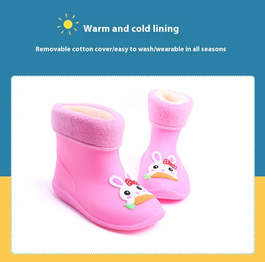 Botas de Lluvia Infantiles Cortas Antideslizantes Impermeables - Image 23