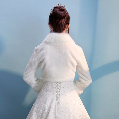 Cardigan Cálido con Cuello de Piel Sintética para Otoño e Invierno - Image 8