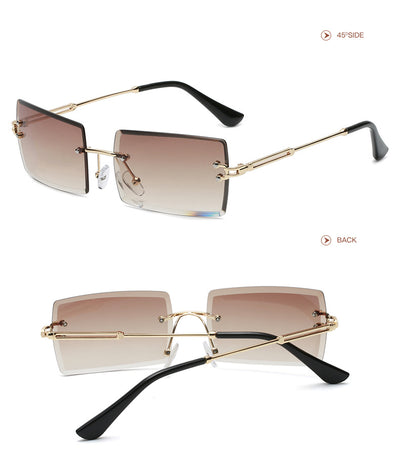 Gafas de Sol Rimless Europeas - Diseño Moderno y Minimalista - Image 4