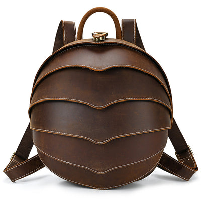 Mochila de Cuero Vintage Beetle con Personalidad Creativa