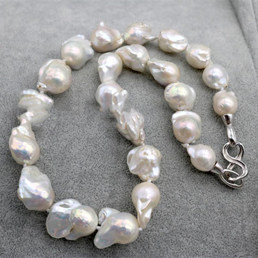 Collar de Perlas Barrocas Nude con Brillo Elegante - Image 4