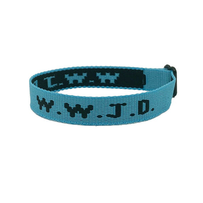 Pulsera Ajustable con Cinta Jacquard Estampada WWJD Unisex - Image 10