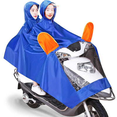Poncho Impermeable Doble para Moto y Bicicleta Eléctrica con Ala Ancha - Image 9