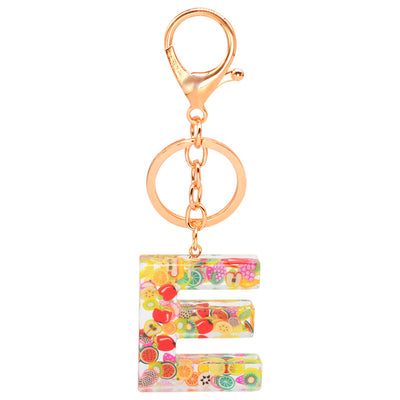 Llavero de Resina con Letras y Frutas - Diseño Europeo Moderno - Image 6