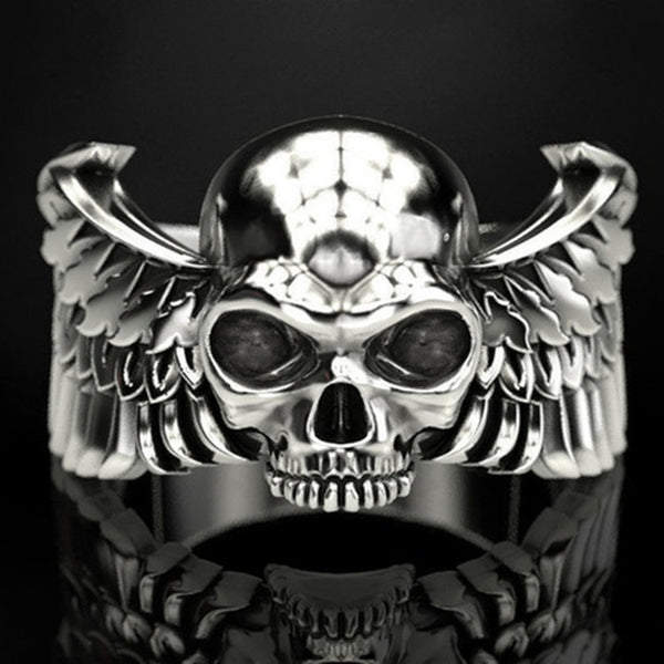 Anillo Calavera Punk de Acero Inoxidable para Hombre