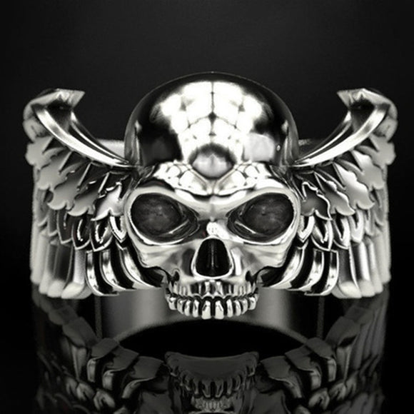 Anillo Calavera Punk de Acero Inoxidable para Hombre