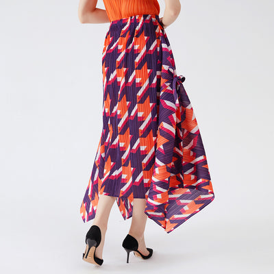 Falda Pata de Gallo Cintura Alta Efecto Reductor con Abertura - Image 2
