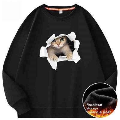 Playera Suelta de Cuello Redondo para Parejas - Algodón 100% Manga Larga - Image 20