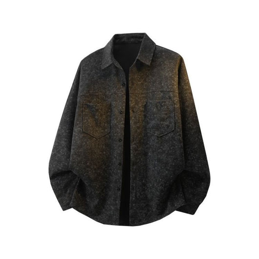 Camisa Jacket Suelta Talla Grande Manga Larga para Hombre - Image 11