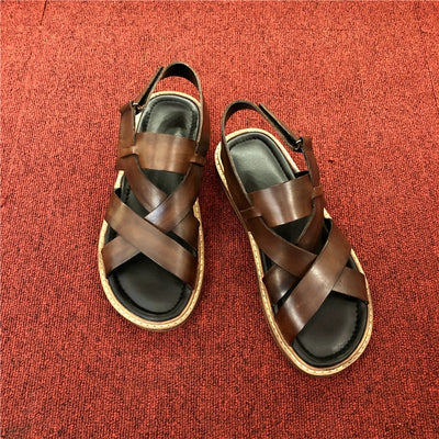 Sandalias Casuales de Cuero Genuino para Hombre - Comodidad de Verano - Image 30